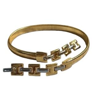 Accessory Accent NYC Vintage Gold and Silver Omega Chain Belt